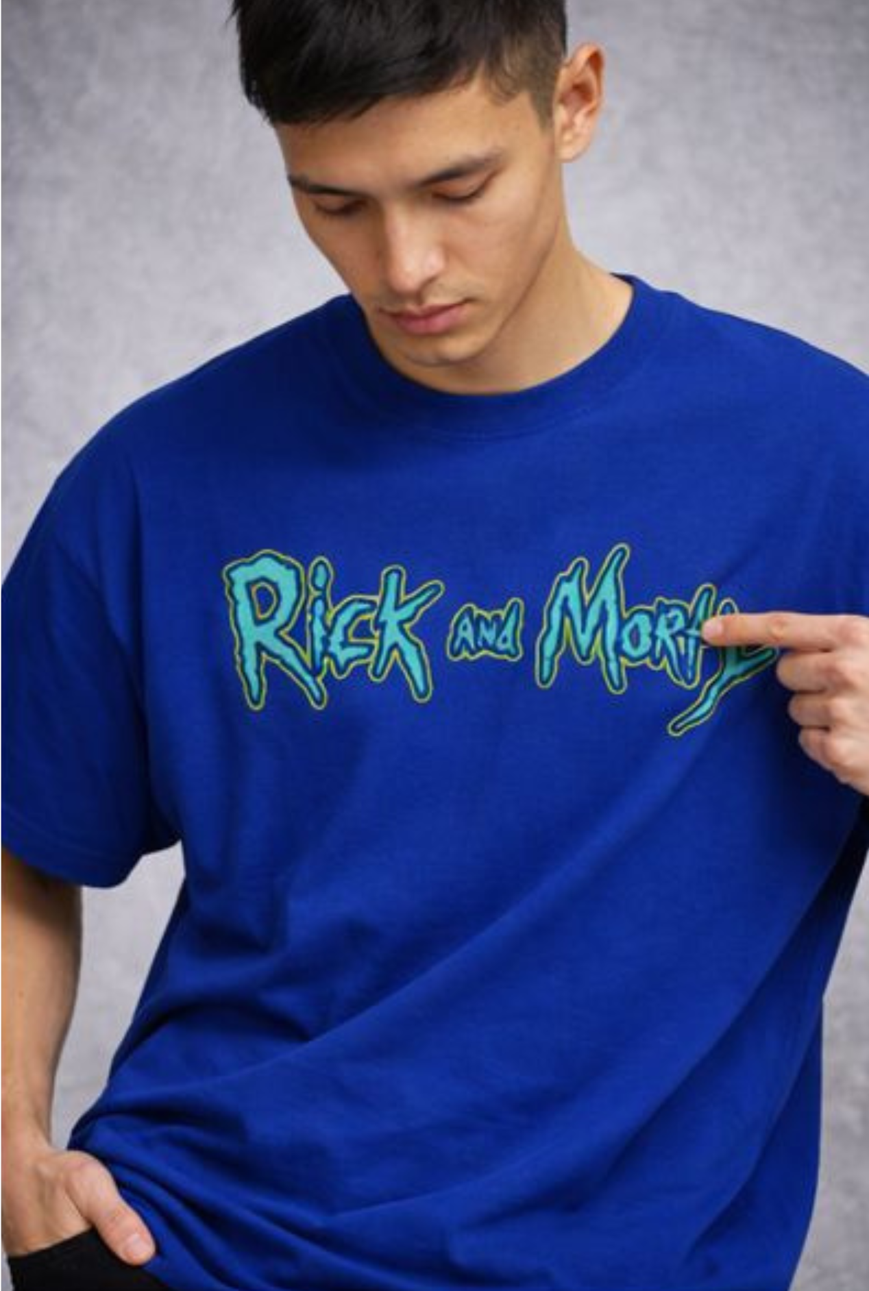 Rick and Morty Spaceship Graphic T-Shirt – Blue Oversized Streetwear Tee