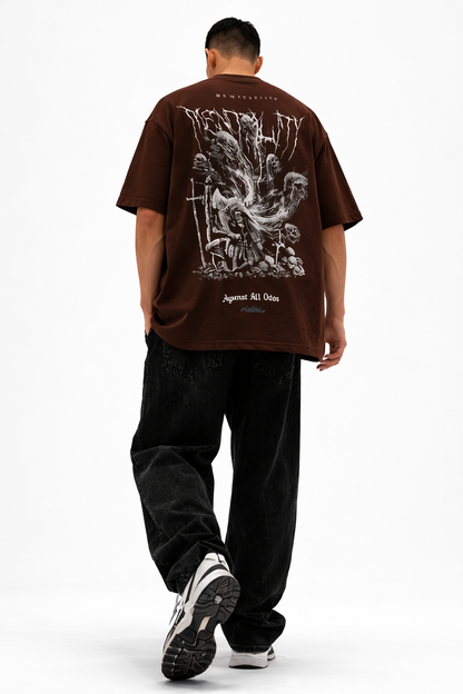 THE RITUAL Dark Mentality Graphic Oversized T-Shirt