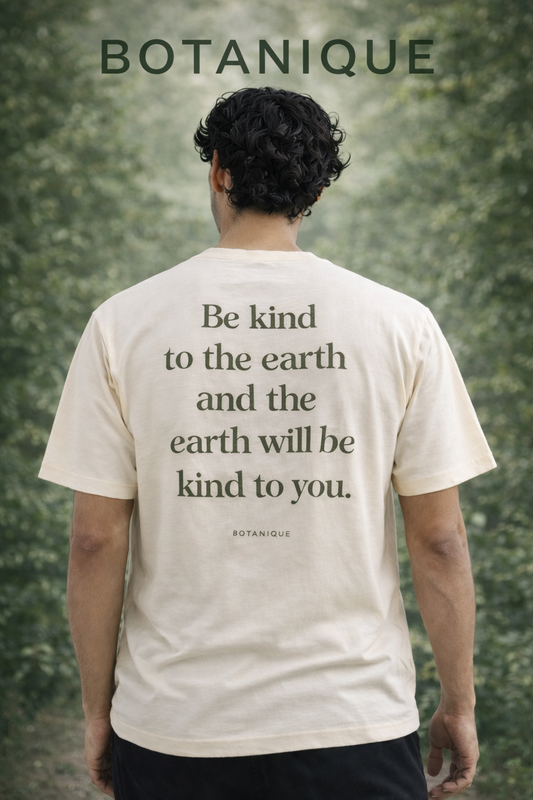 THE RITUAL Be Kind To The Earth Typography Oversized T-Shirt – Premium Cream Streetwear