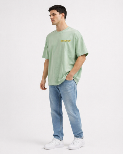 THE RITUAL “Galaxy Child” Anime Graphic Oversized T-Shirt – Premium Mint Green Streetwear
