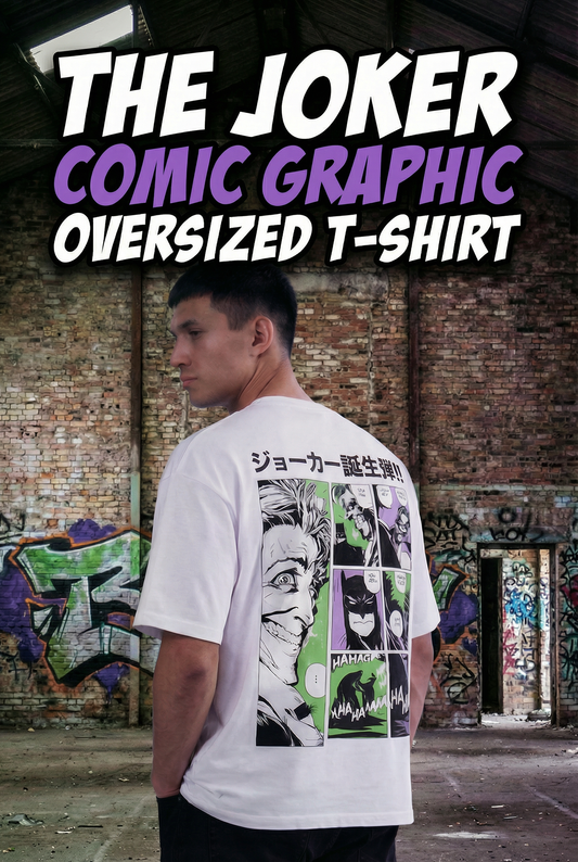 THE RITUAL “Joker Chaos” Comic Oversized T-Shirt – White Edition