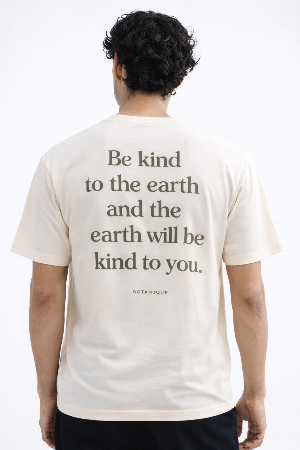 THE RITUAL Be Kind To The Earth Typography Oversized T-Shirt – Premium Cream Streetwear