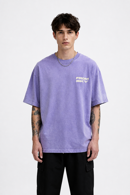 THE RITUAL “From Sky” Cosmic Graphic Oversized T-Shirt – Premium Lavender Streetwear