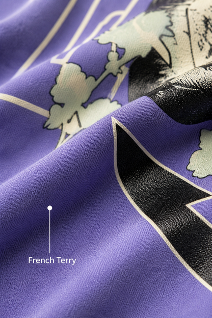 THE RITUAL “From Sky” Cosmic Graphic Oversized T-Shirt – Premium Lavender Streetwear