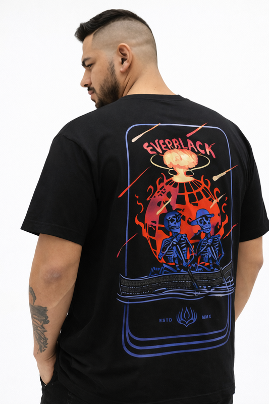 THE RITUAL Eyes On Back Graphic Oversized T-Shirt – Premium Black Streetwear