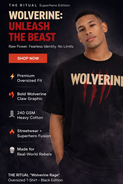 THE RITUAL “Wolverine Rage” Oversized T-Shirt  (best one)
