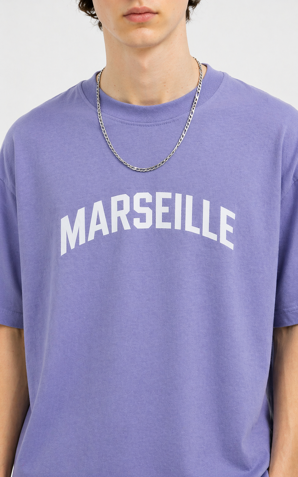 THE RITUAL “Mareille” Minimal Typography Oversized T-Shirt – Premium Lavender Streetwear
