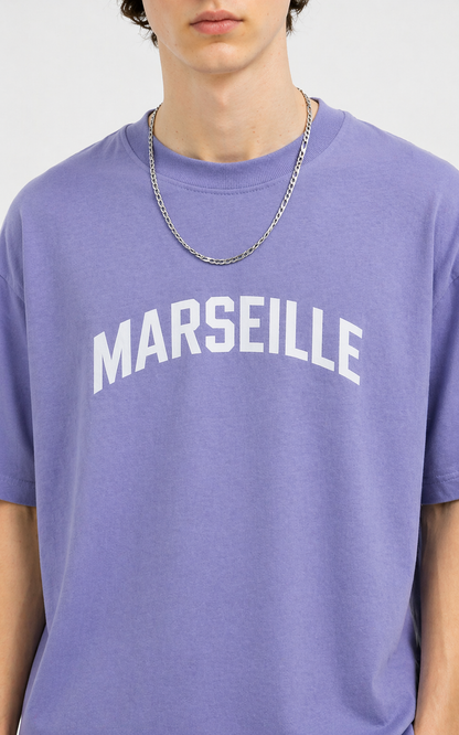 THE RITUAL “Mareille” Minimal Typography Oversized T-Shirt – Premium Lavender Streetwear