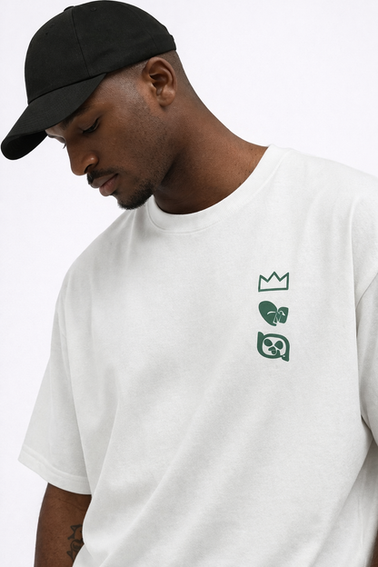 THE RITUAL “FAITH BUTTERFLY” Oversized Back Print T-Shirt – Off White