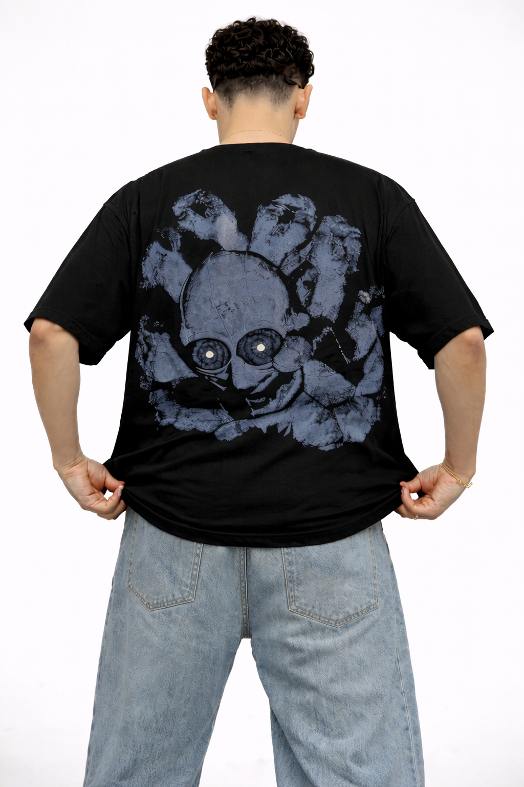 THE RITUAL “HAUNTED CORE” Oversized Back Graphic T-Shirt – Black