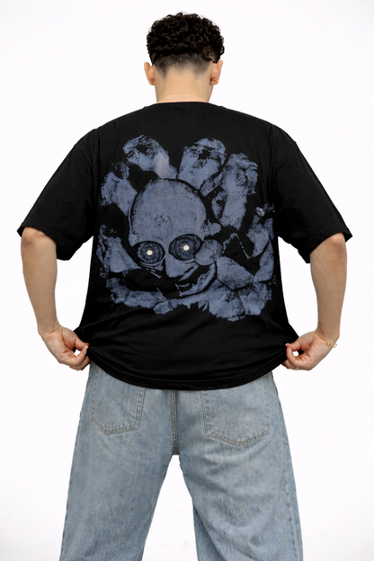 THE RITUAL “HAUNTED CORE” Oversized Back Graphic T-Shirt – Black
