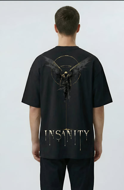 THE RITUAL Insanity Angel Graphic Oversized Black T-Shirt