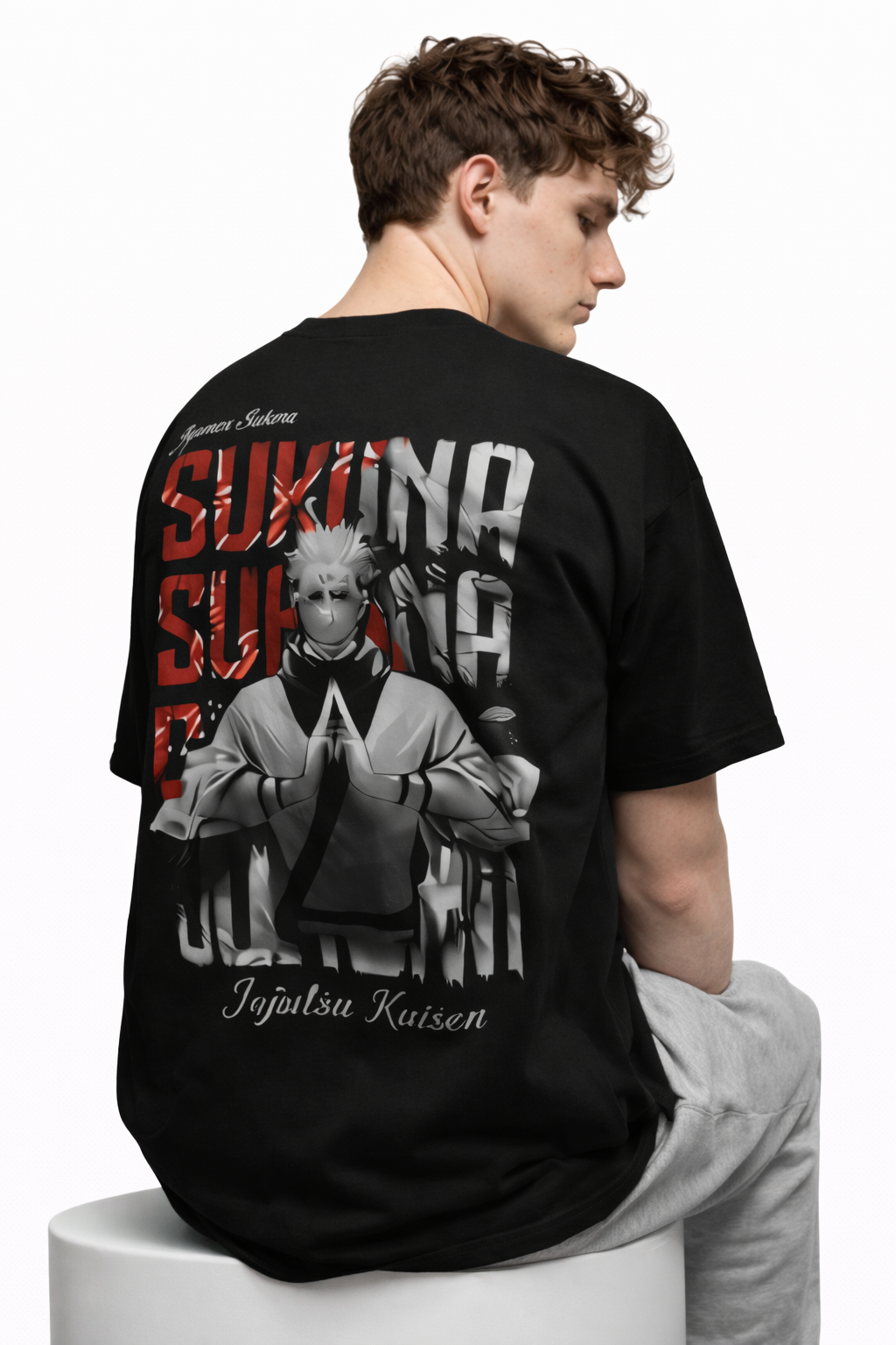 THE RITUAL “SUKUNA WRATH” Oversized Graphic T-Shirt – Black Edition