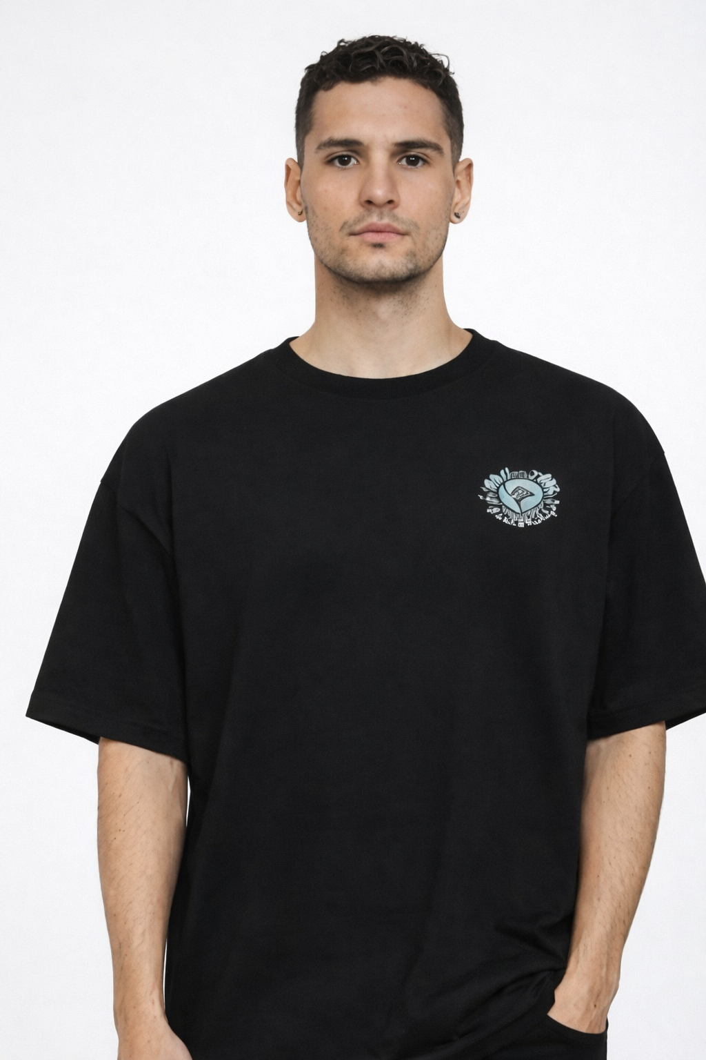 THE RITUAL Fearless Graphic Oversized T-Shirt – Premium Streetwear Black Tee