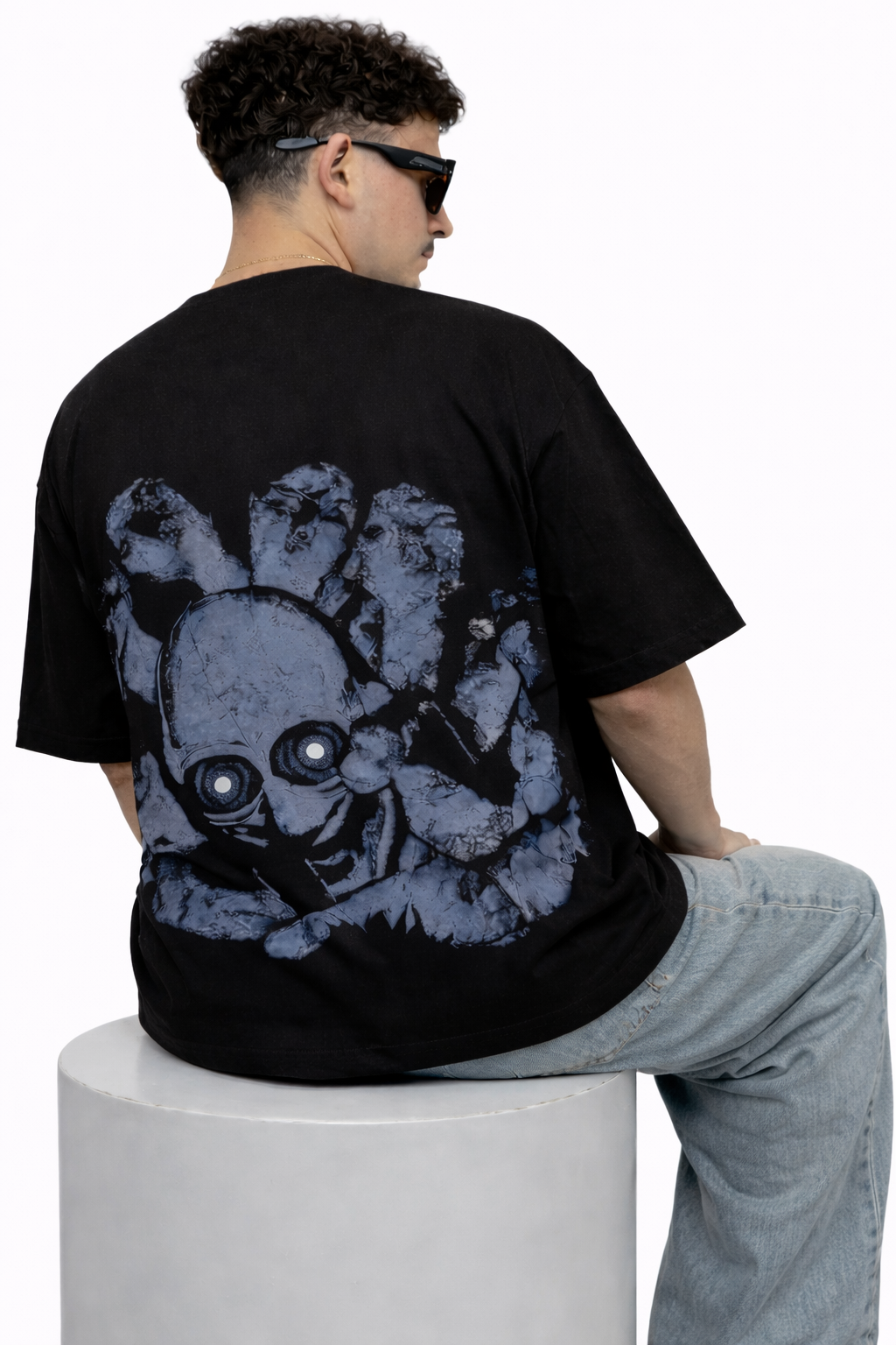 THE RITUAL “HAUNTED CORE” Oversized Back Graphic T-Shirt – Black