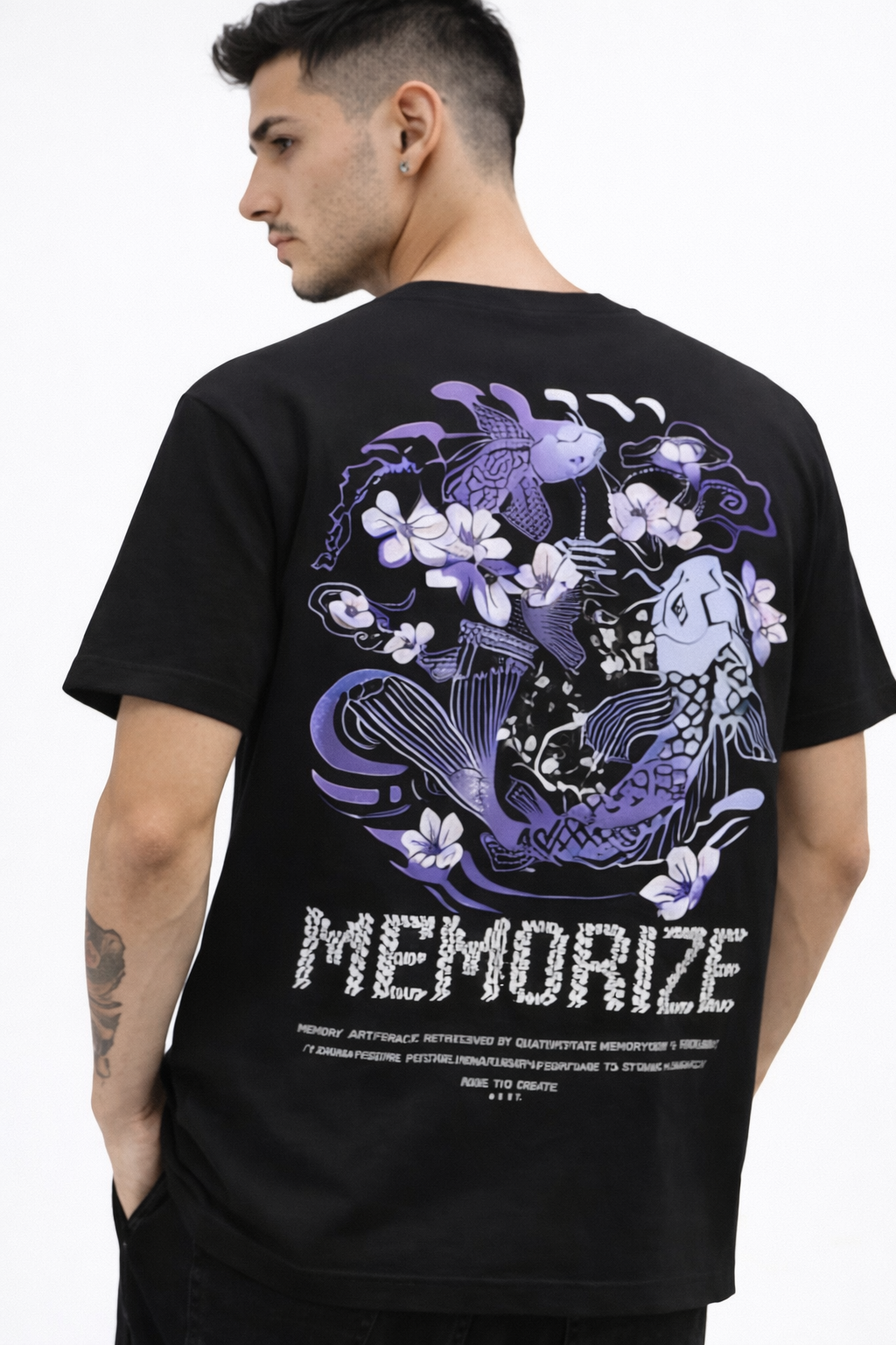 THE RITUAL Memorize Koi Graphic Oversized T-Shirt – Premium Black Streetwear