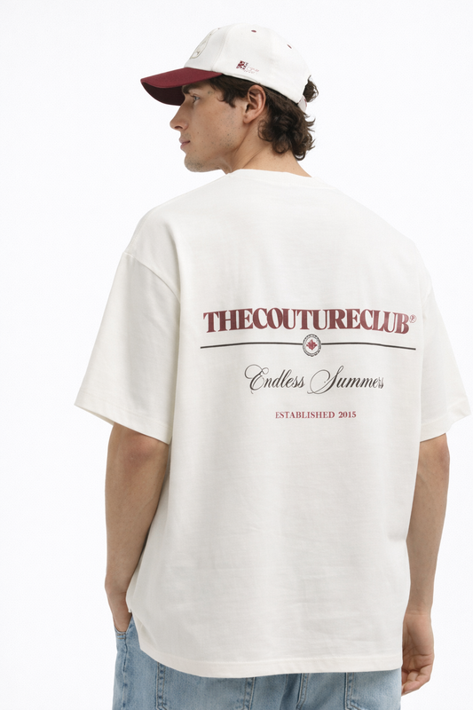 THE RITUAL Endless Summer Typography Oversized T-Shirt – Premium Cream Streetwear