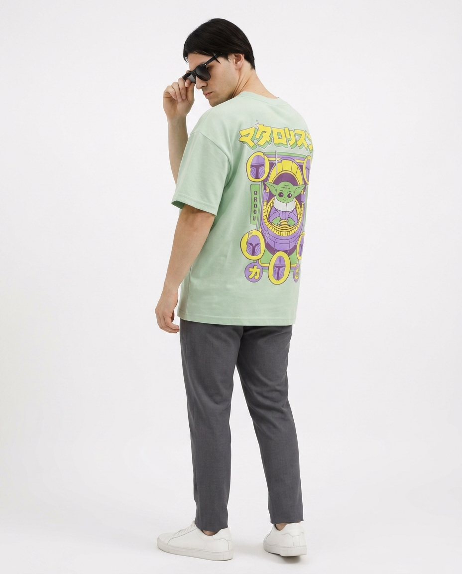 THE RITUAL “Galaxy Child” Anime Graphic Oversized T-Shirt – Premium Mint Green Streetwear
