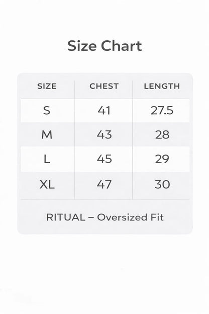 THE RITUAL Fearless Graphic Oversized T-Shirt – Premium Streetwear Black Tee