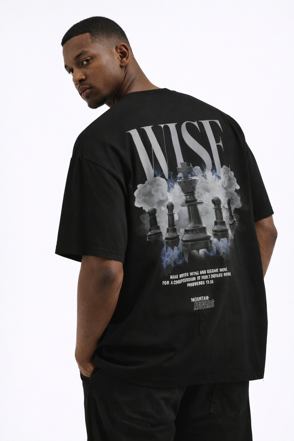THE RITUAL “WISE KING” Oversized Back Graphic T-Shirt – Black Edition