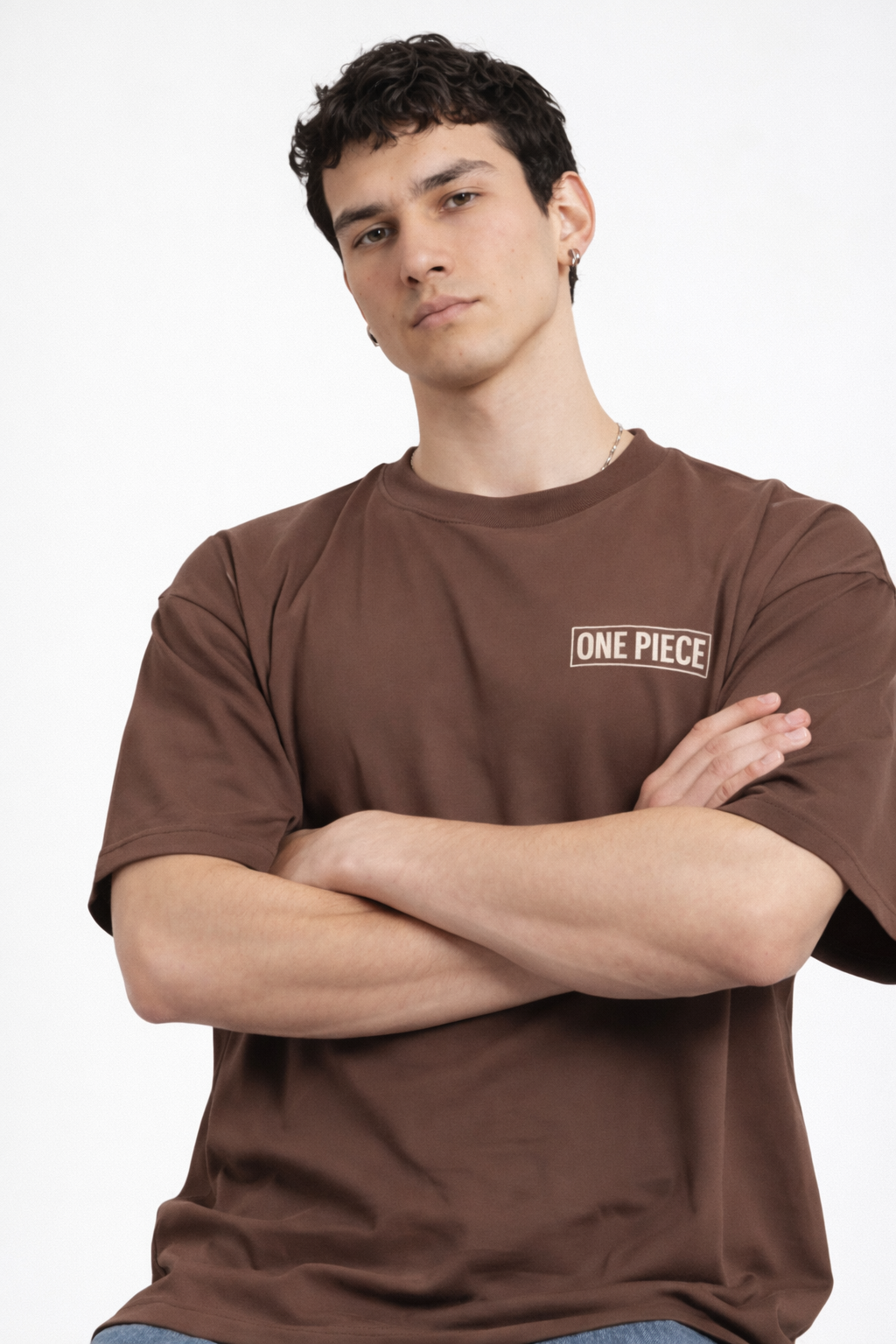 THE RITUAL One Piece Chopper Graphic Oversized T-Shirt – Premium Brown Streetwear