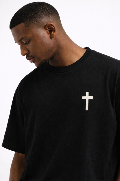 THE RITUAL “WISE KING” Oversized Back Graphic T-Shirt – Black Edition