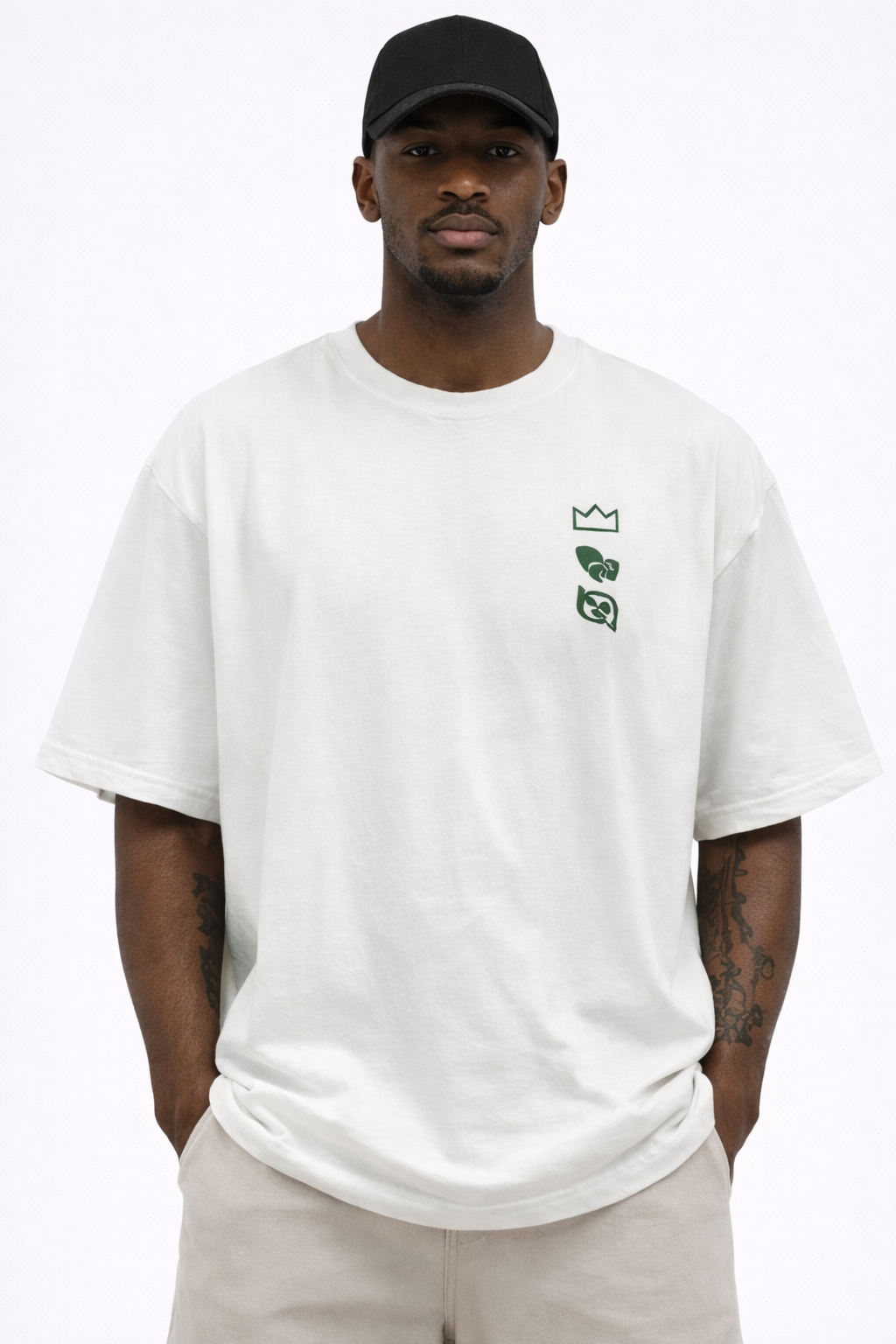 THE RITUAL “FAITH BUTTERFLY” Oversized Back Print T-Shirt – Off White
