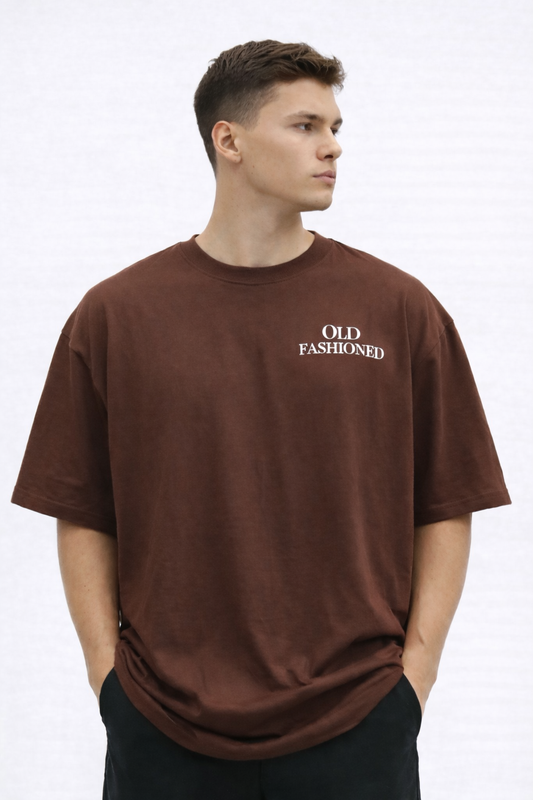 THE RITUAL Old Fashioned Graphic Oversized T-Shirt – Premium Brown Streetwear