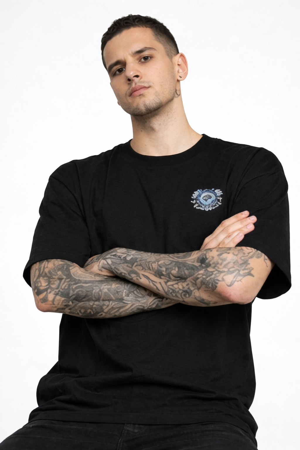THE RITUAL Fearless Graphic Oversized T-Shirt – Premium Streetwear Black Tee