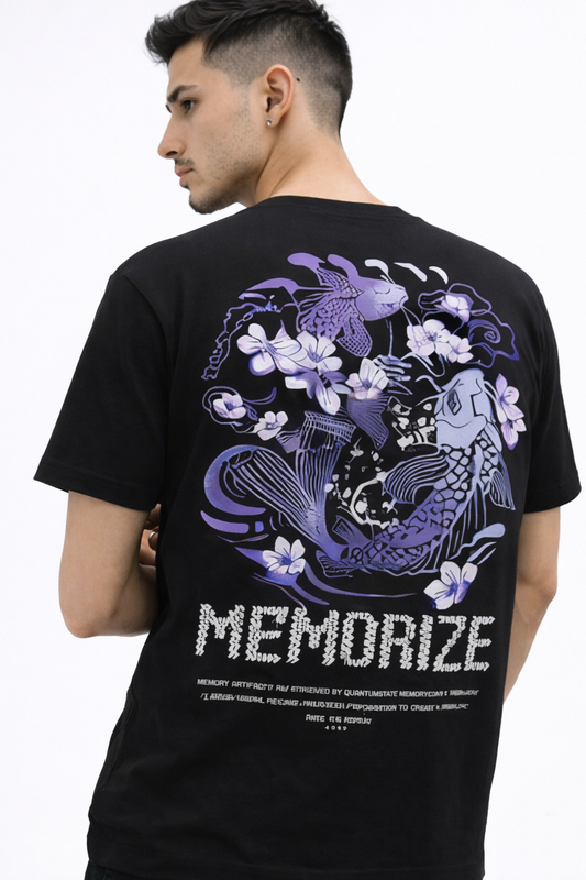 THE RITUAL Memorize Koi Graphic Oversized T-Shirt – Premium Black Streetwear