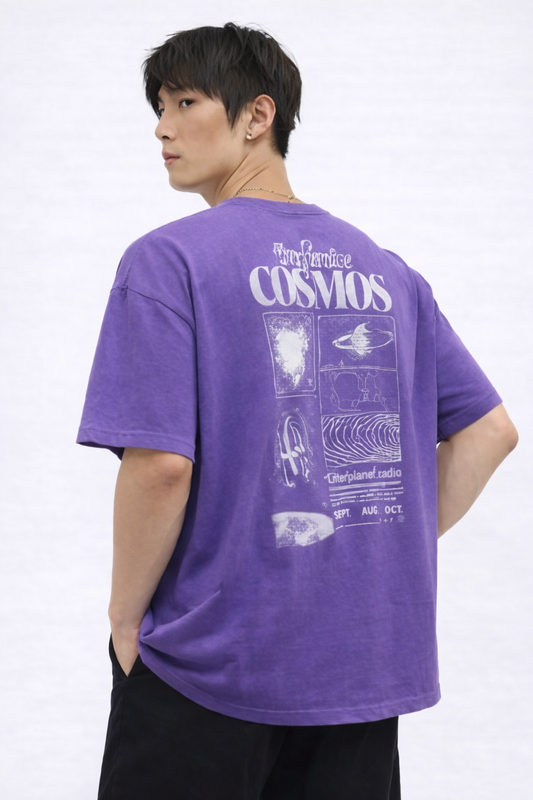 THE RITUAL Experience Cosmos Graphic Oversized T-Shirt – Premium Purple Streetwear
