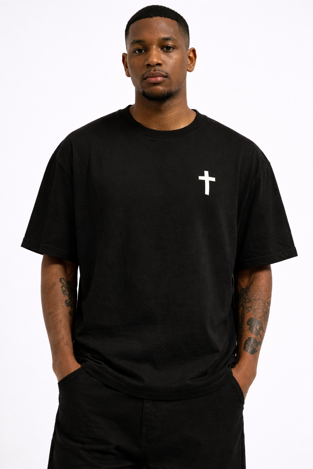 THE RITUAL “WISE KING” Oversized Back Graphic T-Shirt – Black Edition