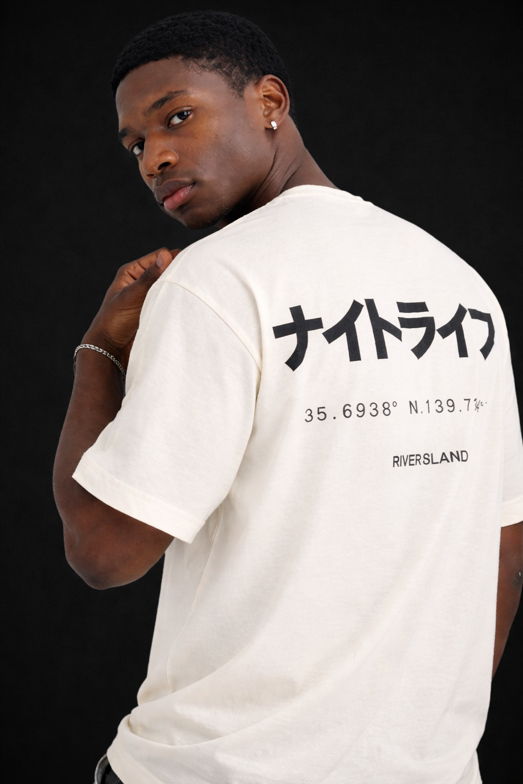 THE RITUAL Tokyo Signal Japanese Typography Oversized T-Shirt – Premium Urban White Streetwear