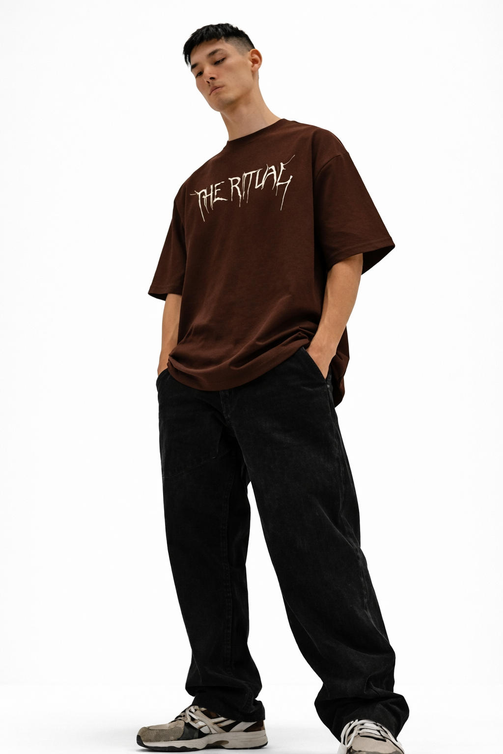 THE RITUAL Dark Mentality Graphic Oversized T-Shirt