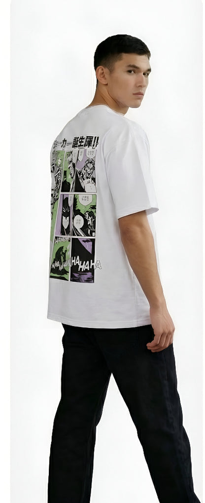 THE RITUAL “Joker Chaos” Comic Oversized T-Shirt – White Edition