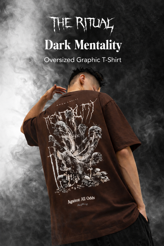 THE RITUAL Dark Mentality Graphic Oversized T-Shirt