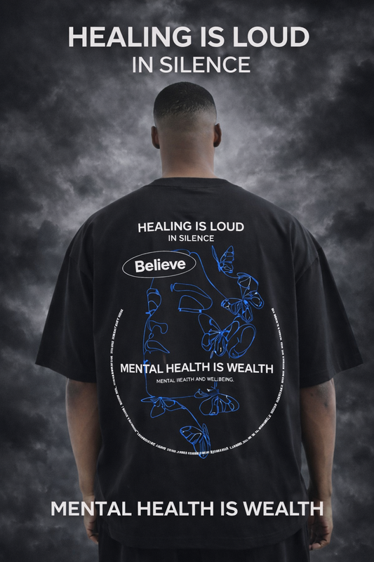 THE RITUAL Healing Is Loud Graphic Oversized T-Shirt – Premium Black Streetwear
