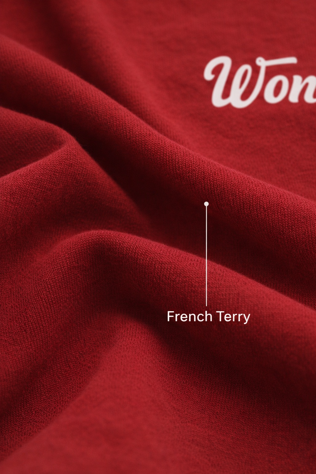 THE RITUAL Wondertry Typography Oversized T-Shirt – Premium Red Streetwear