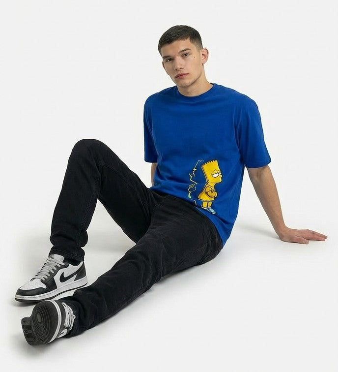 THE RITUAL – Graffiti Hustler Graphic t shirt Oversized T - BLUE OVERSIZED T Shirt