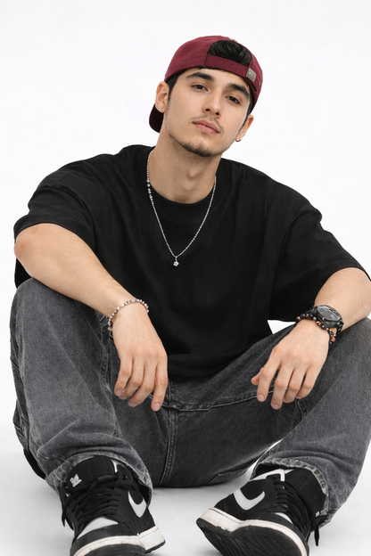 THE RITUAL Core Essential Minimal Oversized T-Shirt – Premium Heavyweight Black Streetwear