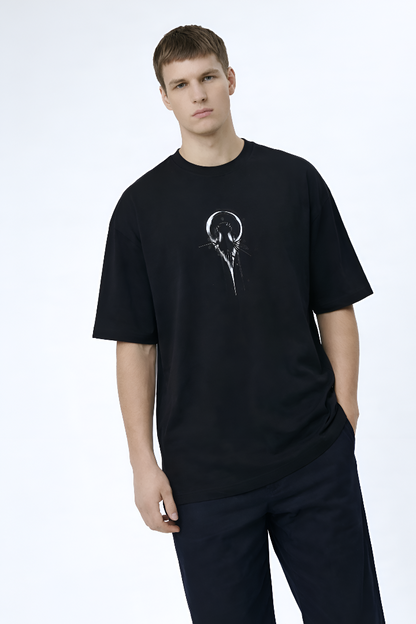 THE RITUAL Insanity Angel Graphic Oversized Black T-Shirt