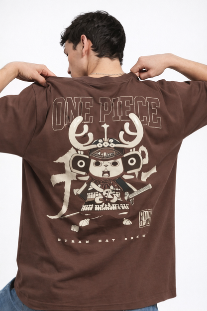 THE RITUAL One Piece Chopper Graphic Oversized T-Shirt – Premium Brown Streetwear