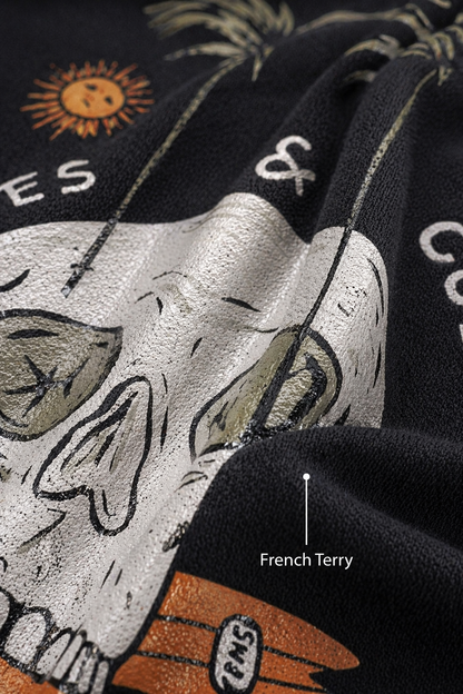 THE RITUAL “Sun & Skull” Graphic Oversized T-Shirt – Premium Black Streetwear