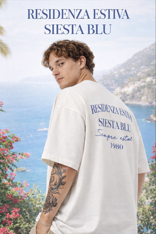 THE RITUAL Residenza Estiva Typography Oversized T-Shirt – Premium Cream Streetwear