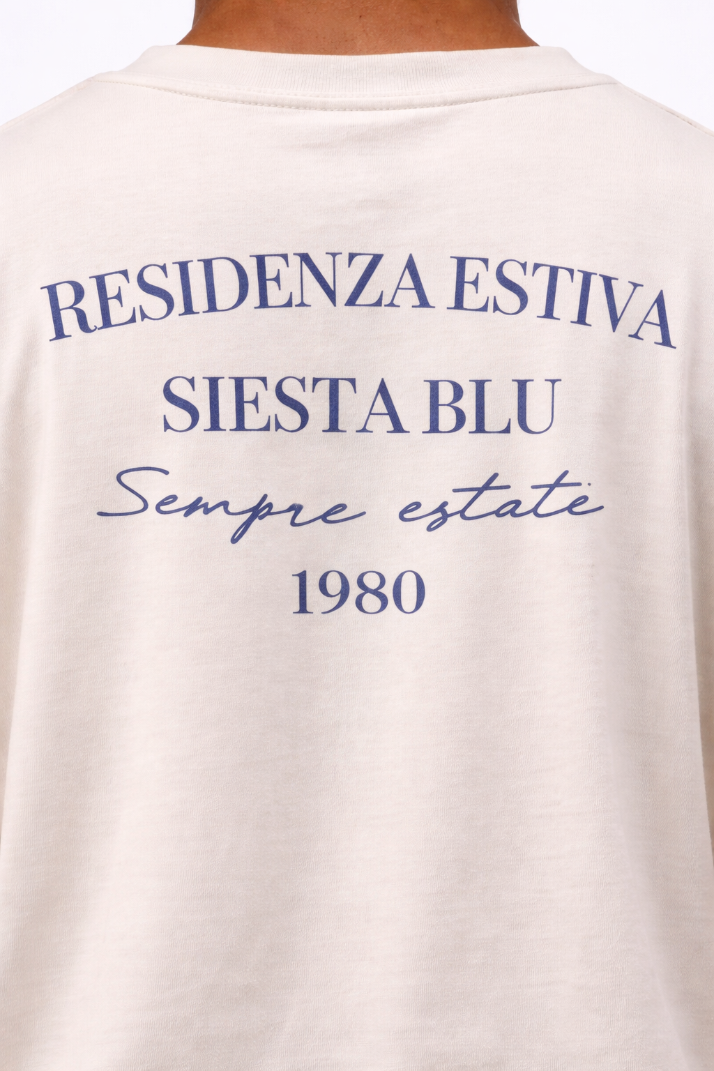 THE RITUAL Residenza Estiva Typography Oversized T-Shirt – Premium Cream Streetwear