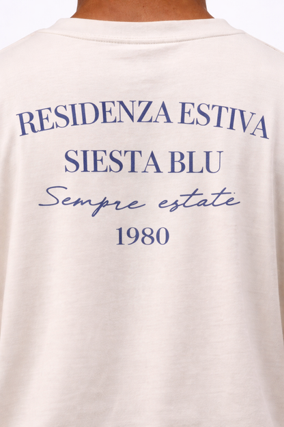 THE RITUAL Residenza Estiva Typography Oversized T-Shirt – Premium Cream Streetwear