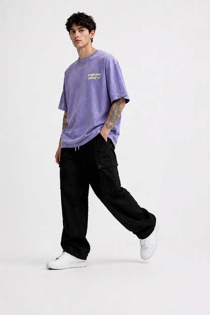 THE RITUAL “From Sky” Cosmic Graphic Oversized T-Shirt – Premium Lavender Streetwear