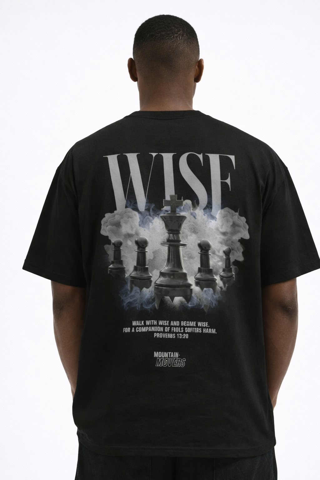 THE RITUAL “WISE KING” Oversized Back Graphic T-Shirt – Black Edition