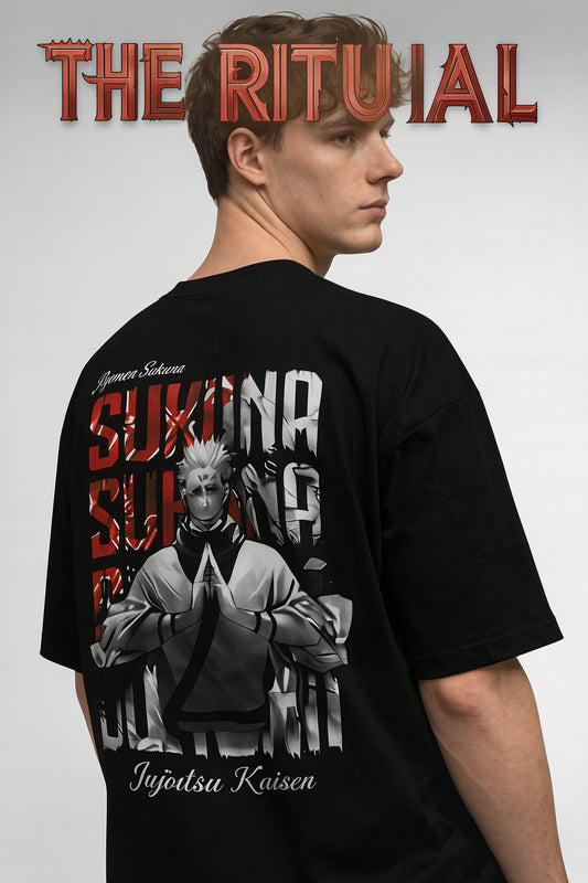 THE RITUAL “SUKUNA WRATH” Oversized Graphic T-Shirt – Black Edition